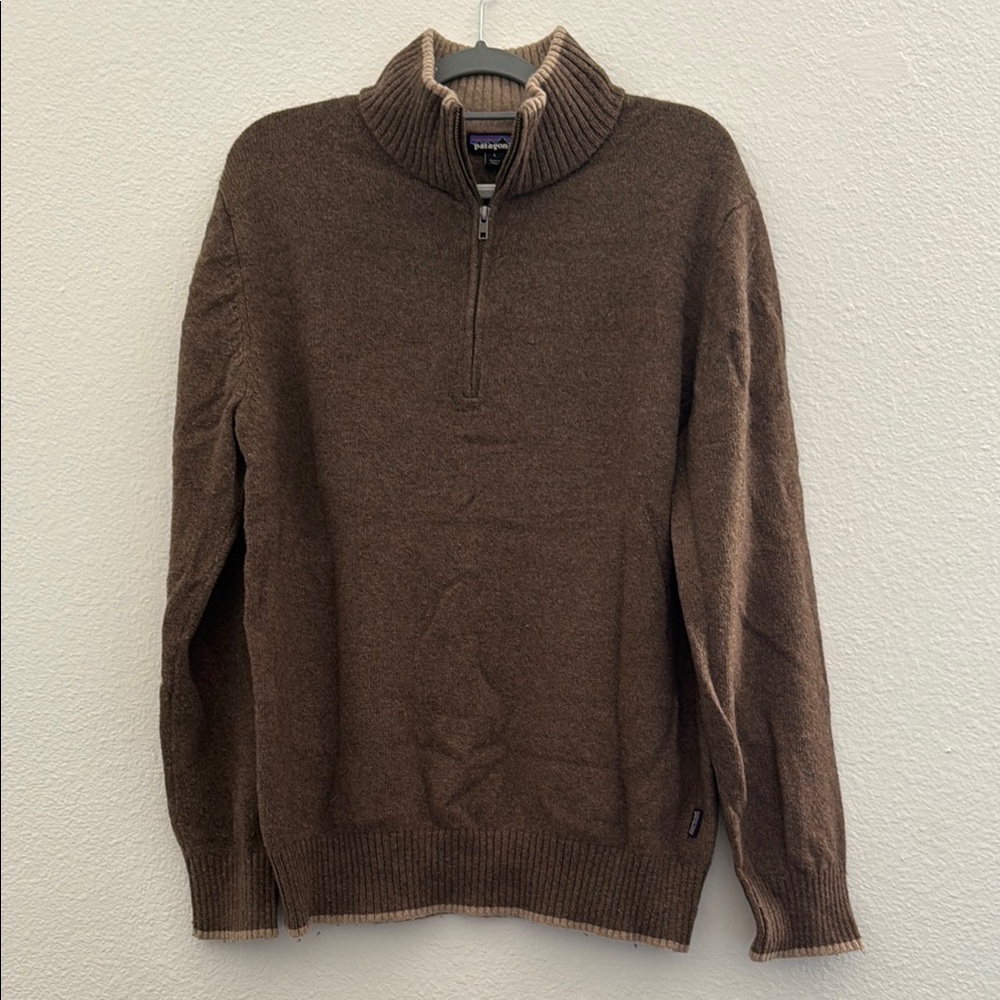 Patagonia Brown Zip Up Sweater